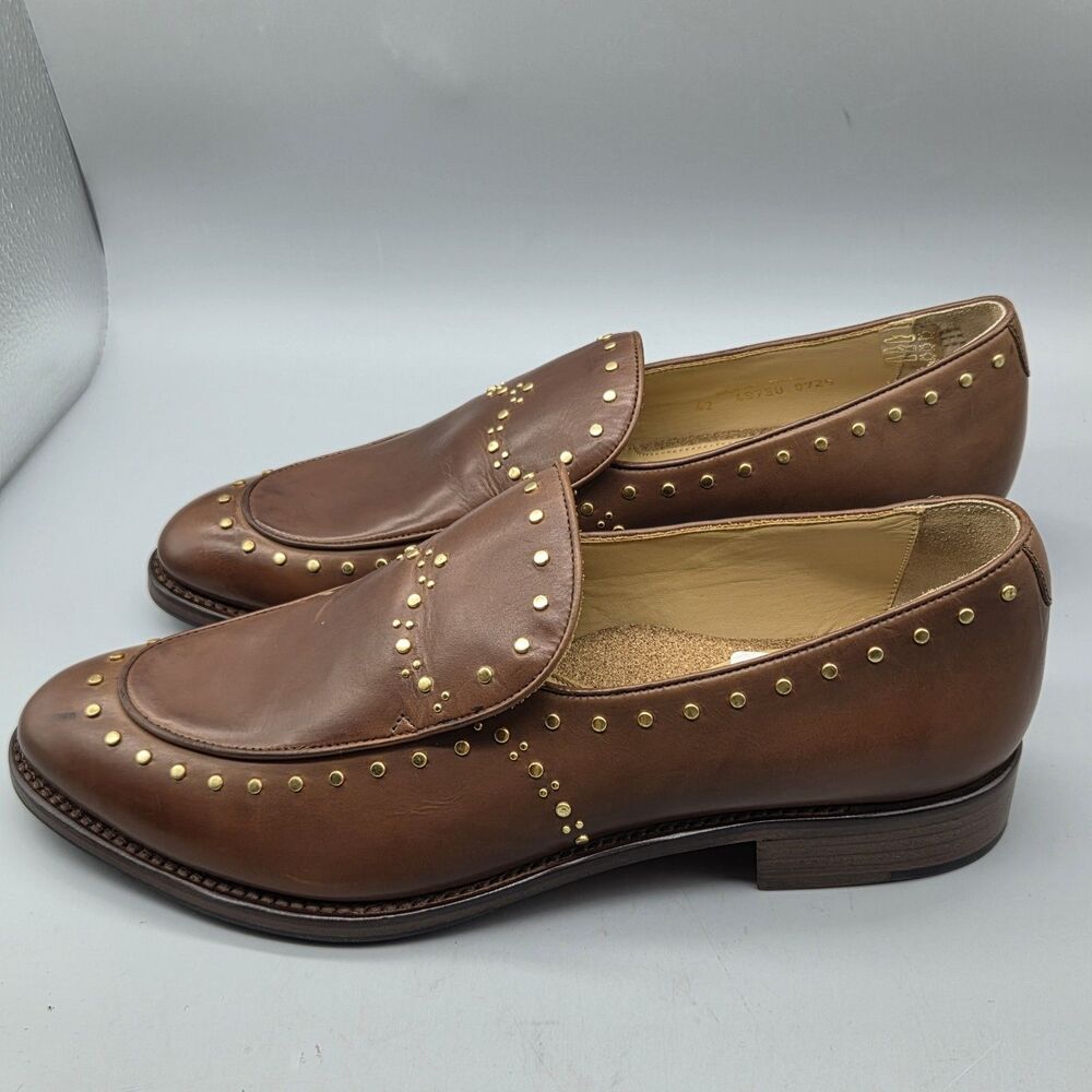 The Office Of Angela Scott Miss Cecilia Stud Loafer cognac sz EUR 42/ US 12 - Picture 5 of 15